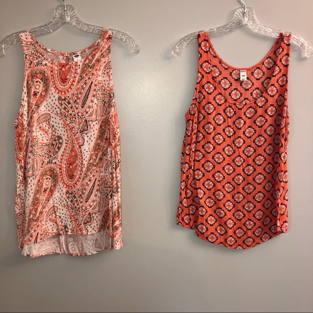 Old Navy Orange Tank Tops